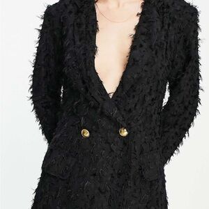 ASOS DESIGN textured blazer mini dress in black